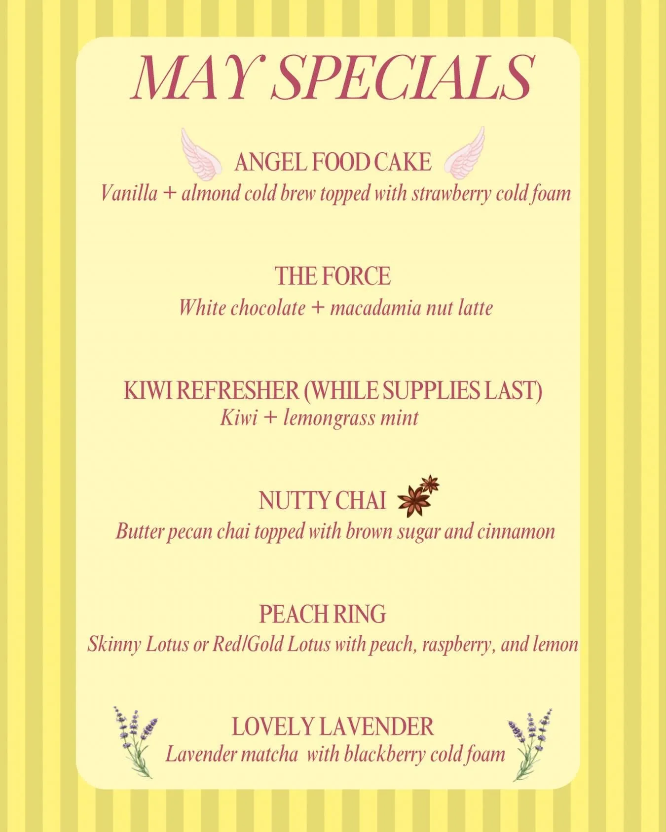 May 2026 Specials
